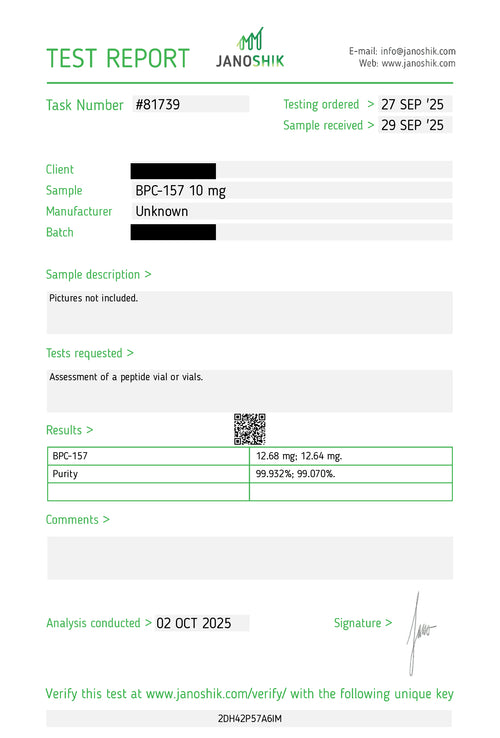 BPC-157 10mg – Research Peptide | Tides Lab