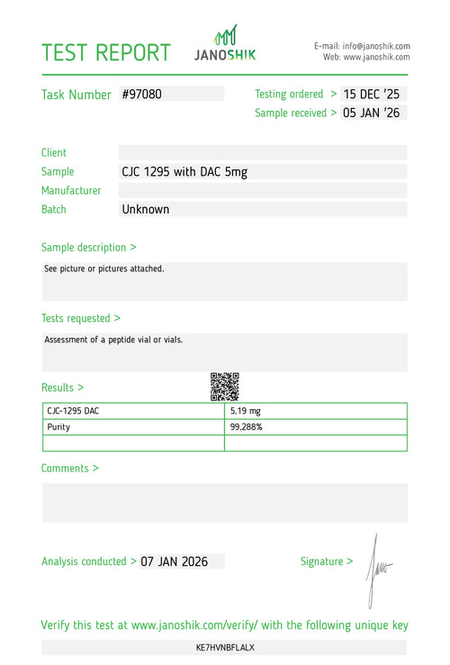 CJC-1295 DAC 5mg – Research Peptide | Tides Lab